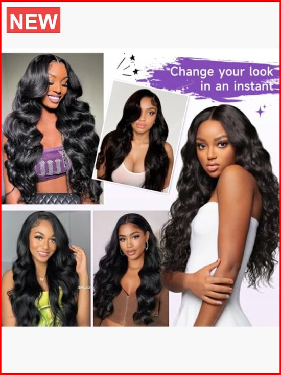 13x6 Lace Front Wig Human Hair 200% Density Pre Plucked Tangle Free Beginner main image 5